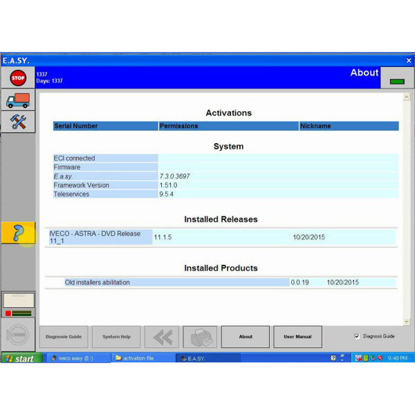 Diagnostics System Compatible With Iveco truck Laptop Edition